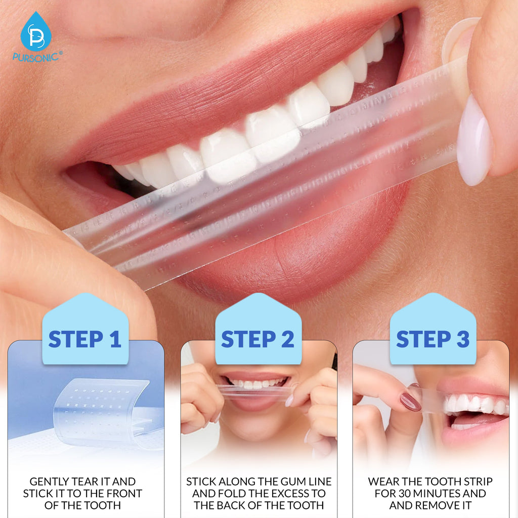 Pursonic Teeth Whitening Essentials Bundle – Whitening Pens + Professional Whitening Strips