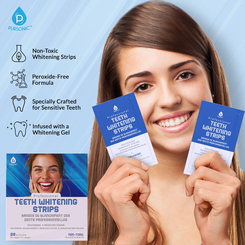 Pursonic Teeth Whitening Essentials Bundle – Whitening Pens + Professional Whitening Strips